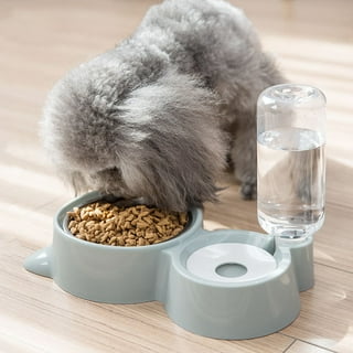 UPIT Standing Pet Water Dispenser and Food Bowl - Height Adjustable Cat Water  Dispenser with Detachable Pole - Nonslip & Non-Spill Dog Water Bottle  Dispenser - Dog Feeding Station for Indoor (Gray) - BopBay