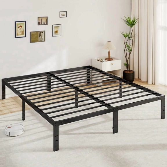 XM Heavy-Duty Metal Bed Frame, Platform Frame With Under-Bed Storage, No-Squeak, Easy Assembly, Includes Assembly Kit