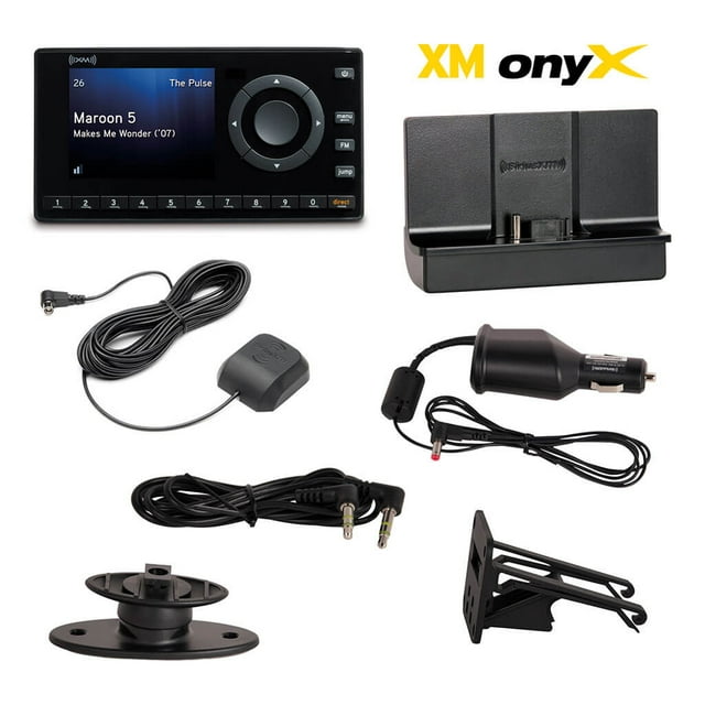 XM OnyX Satellite Radio Dock and Play Receiver with Vehicle Kit and USB