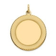 thumbnail image 1 of XM144-27 14K Etched Design 0.027 Gauge Circular Engravable Disc Charm, 1 of 1