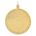 thumbnail image 1 of XM277-13 14K Yellow Gold Patterned 0.013 Gauge Engravable Rope Disc with Satin Back Pendant, 1 of 1