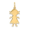 thumbnail image 1 of XM93-18 14K 0.018 Depth Engravable Girl Charm, 1 of 1