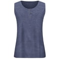 thumbnail image 1 of XMHJSMD Tank Tops for Women 2024 Women Solid Color Button Loose Sleeveless T Shirt Tunic Blouse Tank(Blue1,Xl), 1 of 3