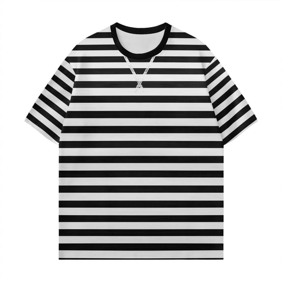 XMHJSMD Women Oversized Striped Color Block Short Sleeve Crew Neck T Shirts Casual Loose Pullover Tops Summer Tee Shirt(White,S)