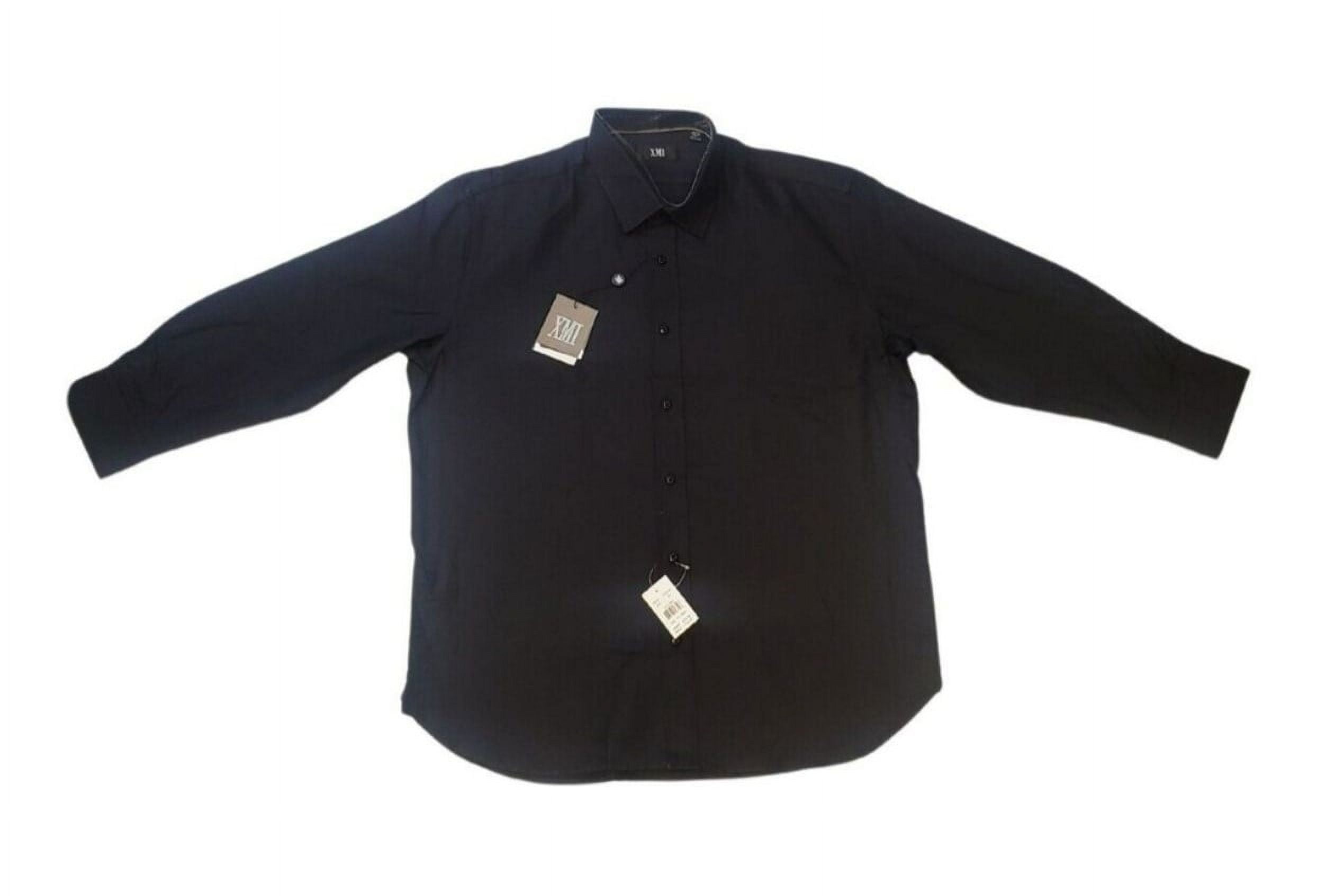 XMI Black Button Down Dress Shirt - XMI 17.5 - 32/33 - Walmart.com