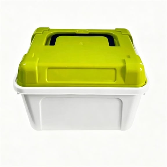 XMKP Portable Green Storage Box with Handle Organizer Case for Small Parts