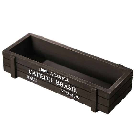 XMMSWDLA 1 Pcs Wood Planter Box Rectangle Wooden Rectangular Planter Decorative Rustic Wooden Box Floral Natural Centerpieces Rustic Wedding Decor