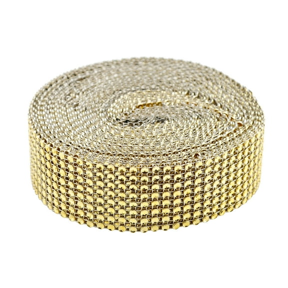 XMMSWDLA 10 Yard Rhinestones Diamonds Ribbon Bling Wrap for Crafts for Wedding Cakes, Birthday Decorations, Baby Shower Events,Party Supplies, Arts Rhinestones for Crafts