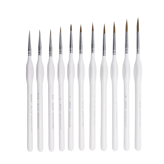 XMMSWDLA 11 Pieces Fine Detail Paint Brush Miniature Small Thin Painting Brushes Kit Micro Artist Acrylic Paints Brush Set