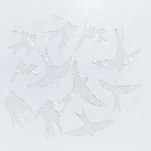XMMSWDLA 12 Pieces Window Strike Prevention Stickers Decals Anti Collision Window Clings Hummingbird Butterfly Leaf Shapes Stickers Window Stickers Prevent Bird Strikes On Glass