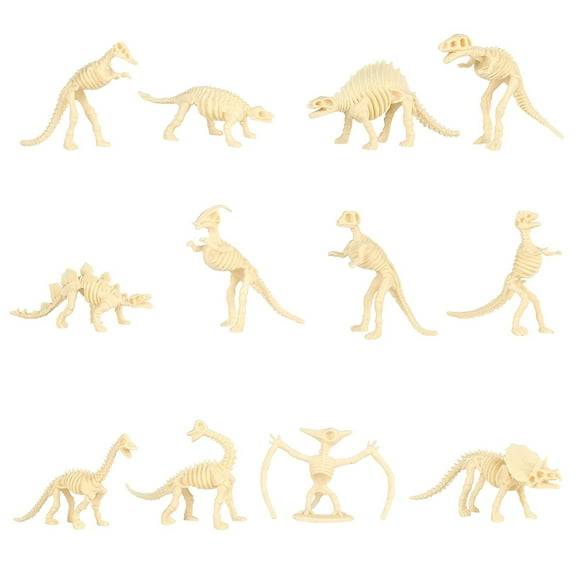 XMMSWDLA 12PCS Dinosaur Fossil Skeleton Dinosaur Skeleton Toys Dino Sand Dig Party Favor Decorations