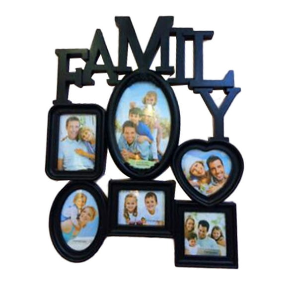 XMMSWDLA 15x12 Inch Family Picture Frames. 6 Opening Photo Collage Frames. Displays 3 Rectangle 2.5x3.5 in, 1 Heart 2.5x3.5 in, 1 Oval 2.5x3.5 in, 1 Oval 4x6 .