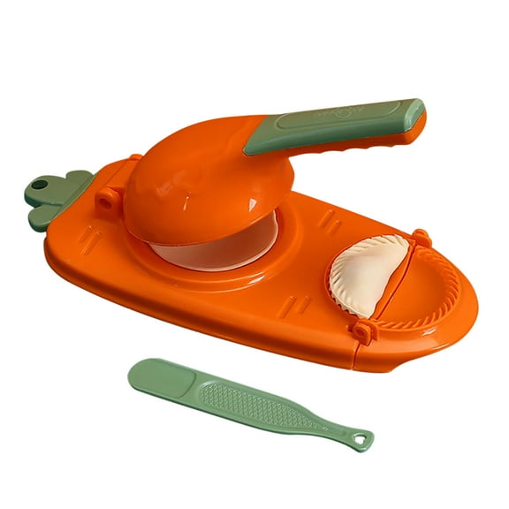 XMMSWDLA 2-in-1 Dumpling Maker, Dumpling Skin Artifact DIY Dumpling Tool, Manual Dumpling Press Molds Set【Upgrade Version】, Mould Baking Pastry Making Dumplings In Seconds (Orange)