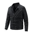 thumbnail image 1 of XMMSWDLA Men Tops Autumn And Winter Casual Plus Velvet Stand Collar Cotton Jacket Tooling Coat Cotton Jacket, 1 of 3