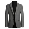 thumbnail image 1 of XMMSWDLA 2022 Men Tops Casual Single-breasted Suit Business Casual Suit Wool Coat, 1 of 3
