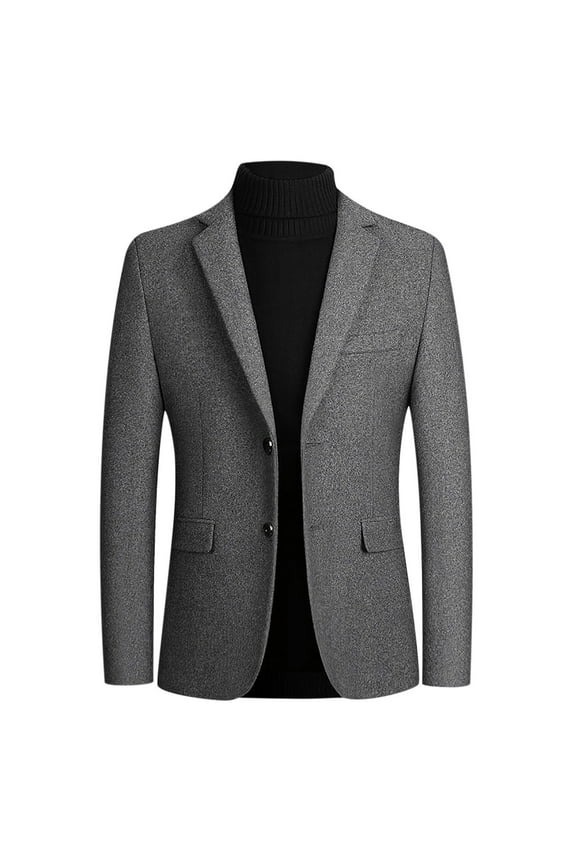 2022 Men Tops Casual Single-breasted Suit Business Casual Suit Wool Coat