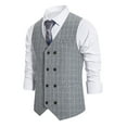 thumbnail image 1 of XMMSWDLA 2022 Clearance Men Tops Four Seasons Casual Suit Vest, 1 of 1
