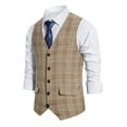 thumbnail image 1 of XMMSWDLA 2022 Clearance Men Tops Four Seasons Casual Suit Vest, 1 of 1