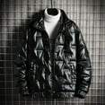 thumbnail image 1 of XMMSWDLA 2022 Men Tops Solid Casual Thicken Stand Up Collar Zipper Keep Warm Jacket Coats, 1 of 6