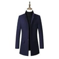 thumbnail image 1 of XMMSWDLA 2022 Clearance Men Tops Solid Color en Cloth Button Lapel Overcoat Jacket, 1 of 8