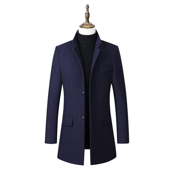 XMMSWDLA 2022 Clearance Men Tops Solid Color en Cloth Button Lapel Overcoat Jacket