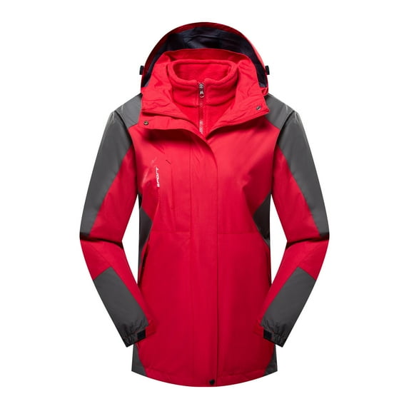 XMMSWDLA 2022 Men Tops Unisex Casual Patchwork Thicken Hooded Zipper Windproof Waterproof Keep Warm Breathable Long Sleeve Jacket Coats