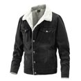 thumbnail image 1 of XMMSWDLA 2022 Men Tops Winter Mid-length Lamb Velvet Jacket Plus Velvet Warm Coat Casual Coat, 1 of 1