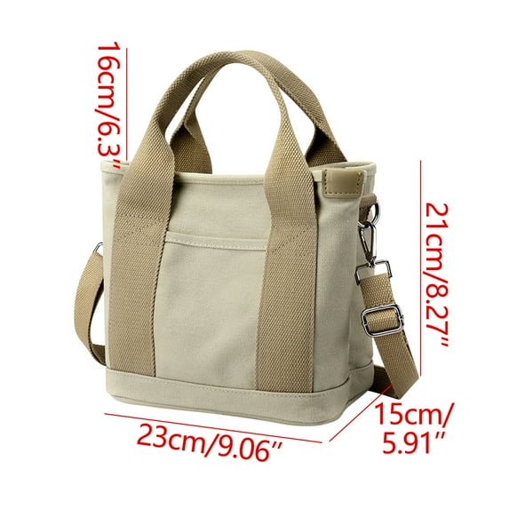 XMMSWDLA 2023 New Large Capacity Multi-Pocket Handbag Women's Canvas Tote Purses Crossbody Bag Vintage Tote Bags for School