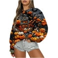 XMMSWDLA 2024 Halloween Shirts for Women 3D Print Tshirt Cute Pumpkin
