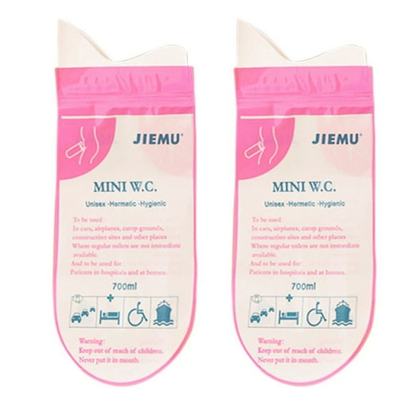 XMMSWDLA 2PCS Male/Female Disposable Urine Bags, Pee Bag Portable Urinal for Men/Women/Kids-Vomit Bag&Emergency Toilet, Road Trip/Camping Essentials