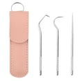 thumbnail image 1 of XMMSWDLA 3 Pcs/Set Stainless Steel Toothpicks Kit, Premium Teeth Cleaning Tools, Reusable Tooth Picks Set, Pocket Keychain Portable Metal Toothpicks Holder for Travel Gifts for Men Stainless Steel, 1 of 2