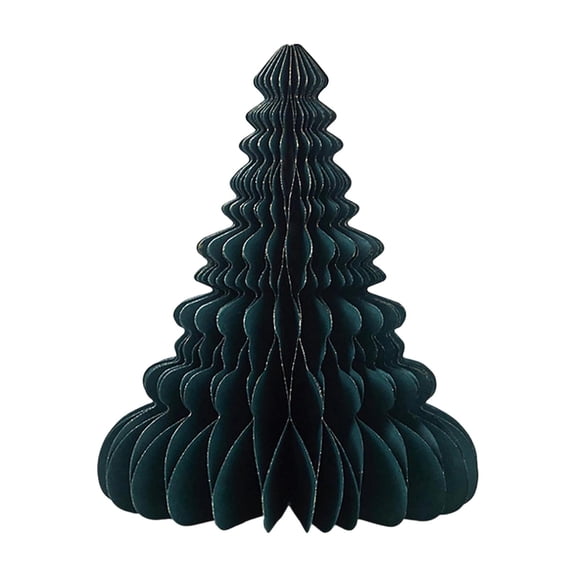 XMMSWDLA 3D Honeycomb Christmas Tree Ornament - Foldable Mini Paper Xmas Decor for Tabletop/Ceiling, Holiday Centerpiece for Home & Party