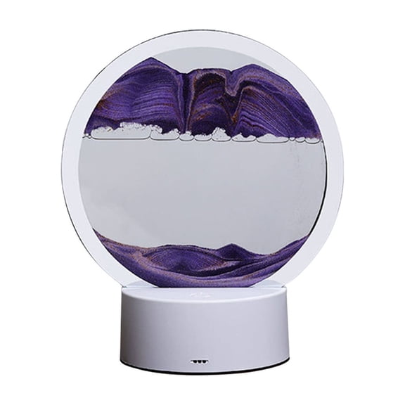 XMMSWDLA 3D Moving Sand Art Table Lamp,Remote Control Quicksand Lamp,3D Hourglass Deep Sea Sandscape Sand Painting Night Light,360°Rotating Hourglass Decor Home Desktop Decor