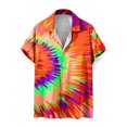 thumbnail image 1 of XMMSWDLA 3d Pattern Printed Short Sleeve T-Shirts Casual Graphics Tees Orange Mens Workout Shirts, 1 of 5
