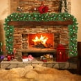 thumbnail image 1 of XMMSWDLA 6/8.86FT Rustic Farmhouse Christmas Garland Wreath - Artificial Soft Rattan Vines for Indoor/Outdoor Hanging Decor (Fireplace Mantel, Door, Stairway), 1 of 6