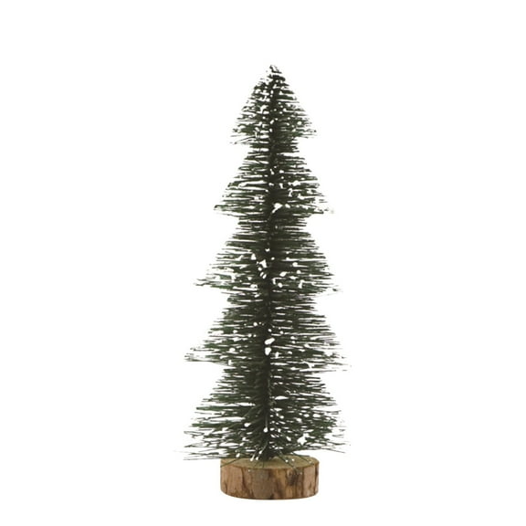 XMMSWDLA 6inch Snow Frost Trees Mini Christmas Tree Plastic Winter Snow Ornaments Tabletop Trees for Holiday Party Diy Room Decor Home Table Top Christmas Decoration Models A