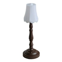 XMMSWDLA 7.08" Retro LED Bulb Battery Operated Table Lamp, Warm White