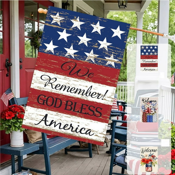 XMMSWDLA American Garden Flags 12 x 18 Inches Double Sided Vivid Color and Fade Proof Small USA Yard Flags for Indoor and Outdoor