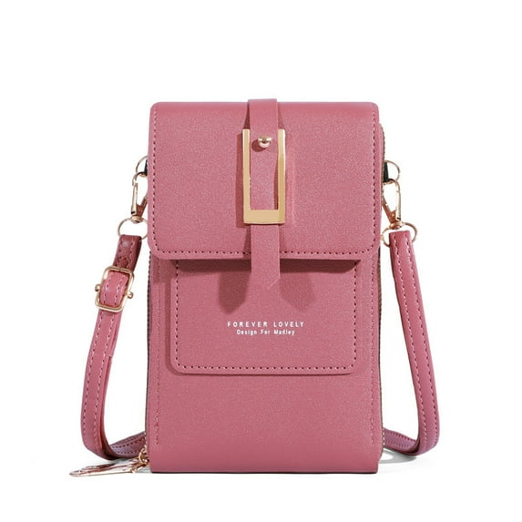 XMMSWDLA Anti-Theft Leather Bag, Small Crossbody Cell Phone Purse for Women with Touchscreen Phone Wallet Women Touchscreen Phone Bags Bags for Women