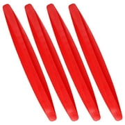 XMMSWDLA Automobile Carbon Fiber Body Anticollision Adhesive Automobile Bumper Anticollision Stripcar Bumper 4pcs Red
