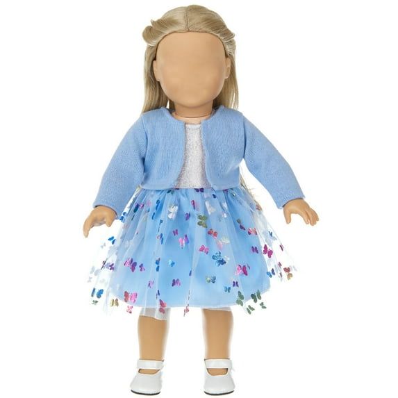 XMMSWDLA Baby Doll Clothes Casual Cute Suit with Dress Coat Socks Suitable for 18 inch Dolls Set
