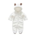 thumbnail image 1 of TIHLMK Baby Outerwear Newborn Baby Boy Girl Outfits Bunting Onesie Cartoon Warm Hooded Clothes Warm Fleece Footie Snowsuit Winter, 1 of 8