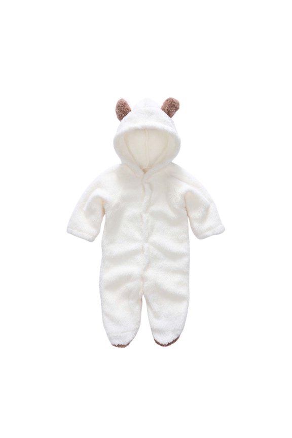Baby Outerwear Newborn Baby Boy Girl Outfits Bunting Onesie Cartoon Warm Hooded Clothes Warm Fleece Footie Snowsuit Winter