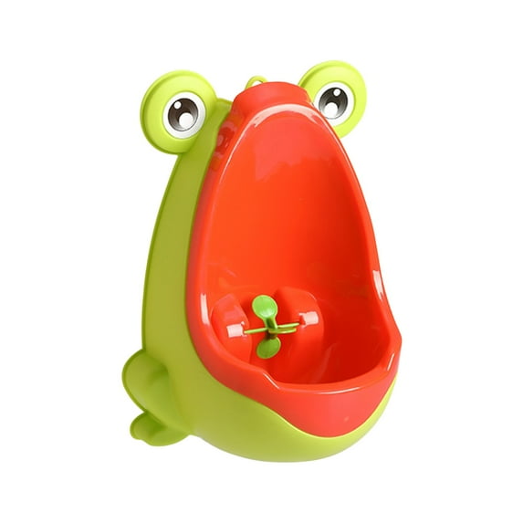 XMMSWDLA Baby Urinal Blue Cute Frogs Shape Training Standing Urinal Hang Type Boysfrog-Shaped Hanging Boy Urinal Orange