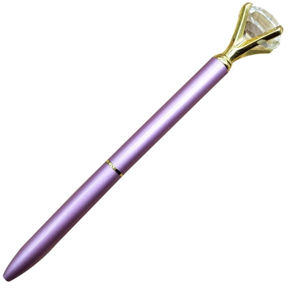 XMMSWDLA Ball Point Pens For Teachers Light Purple Pencrystal Ball Pens Ballpen Fashion Large Ballpoint Pens 5ml Ink Pens