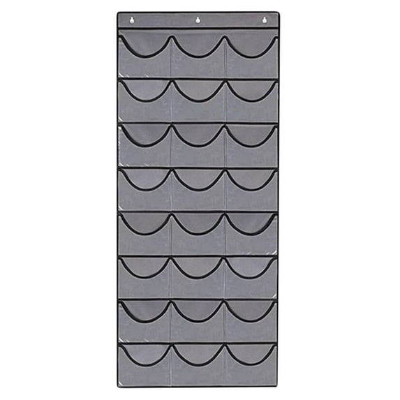 XMMSWDLA Baseball Hat Rack, 24 Pocket Over-The-Door Cap Organizer with Clear Deep Pockets To Display Baseball Caps Collection