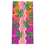 XMMSWDLA Beach Towel Oversized,Thick Sand Free Microfiber Beach Towel 30"X60", Super Absorbent Tropical Coconut Tree Sunset Swim Beach Towels for Kids,Women,Men,Boys, Girls