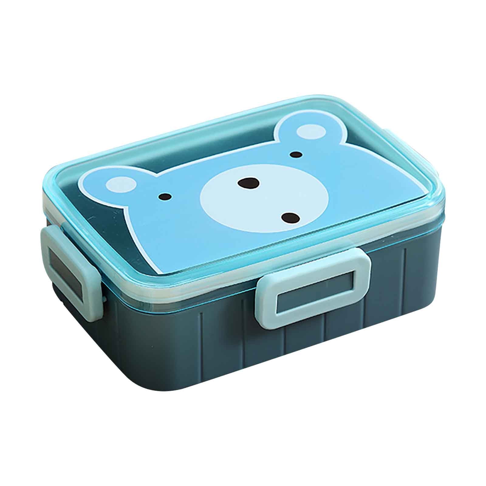 Four Cell Plastic Lunch Box, Thickened Sealing Student Office