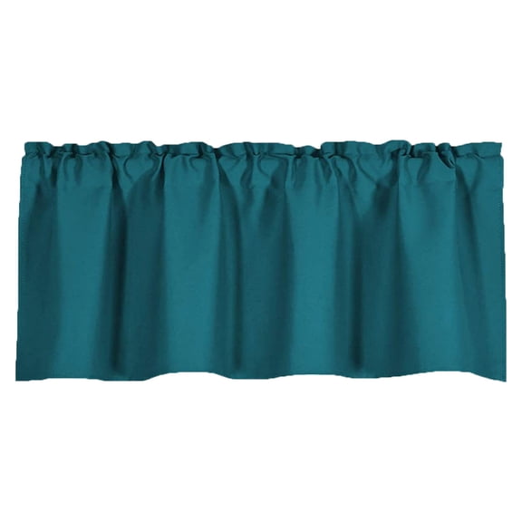 XMMSWDLA Blackout Curtain Valances for Kitchen Windows/Living Room/Bathroom Privacy Protection Rod Pocket Decoration Scalloped Winow Valance Curtains, 57"x 18"