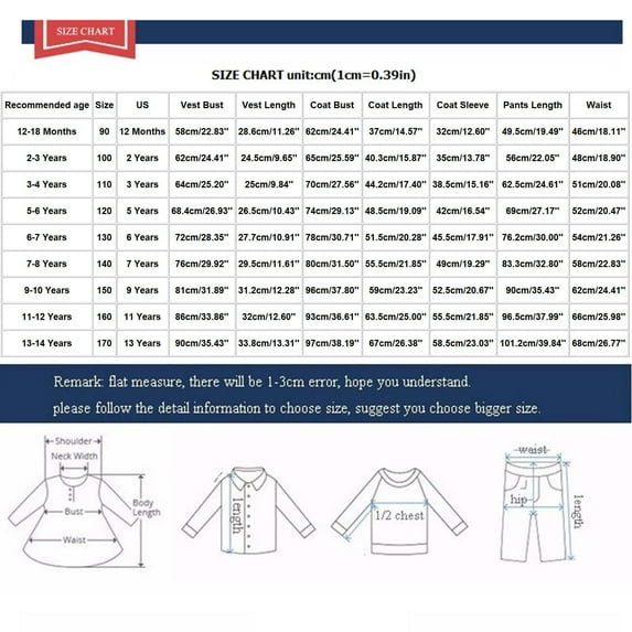 XMMSWDLA Boys/Boys Clothing Pack Boys formal Suit Set Children Wedding Party Piano Performance Graduation Chorus Costume Kids Blazer Vest Pants Navy Newborn Matching Sets